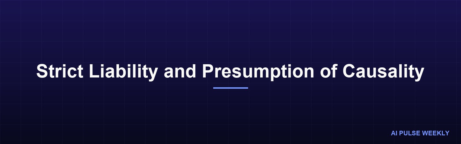 Strict Liability and Presumption of Causality